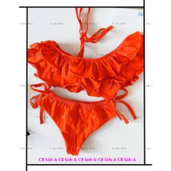 Đồ bơi bé gái, Bikini bèo lệch vai siêu đẹp cho bé
