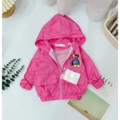 Áo khoác bé gái, bé trai, áo khoác gió 2 lớp anh em nhà gấu siêu xinh cho bé size 10-25kg