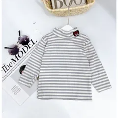 Áo giữ nhiệt cho bé, áo cotton zip kẻ ngang nhiều màu thêu hình dễ thương cho bé trai, bé gái