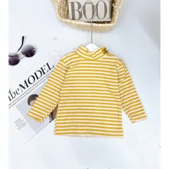 Áo giữ nhiệt cho bé, áo cotton zip kẻ ngang nhiều màu thêu hình dễ thương cho bé trai, bé gái