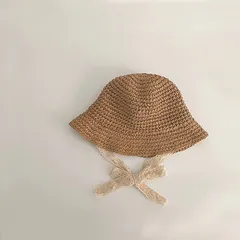 Mũ cói cho bé, mũ cói vành cho bé 2-6 tuổi đi học, đi du lịch