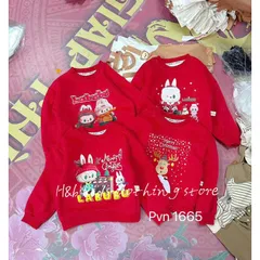 XẢ HÀNG- Áo nỉ Noel cho bé, áo nỉ 2 da họa tiết Noel 4 họa tiết cho bé trai và bé gái từ 10-26kg