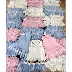 Váy bé gái, váy polo 3 màu thêu ngựa bé đi học, đi chơi cho bé 10-25kg