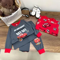 Quần áo dài tay, det bộ thu đông chất cotton dài tay hoạ tiết oto MCQueen cho bé trai 6-27kg