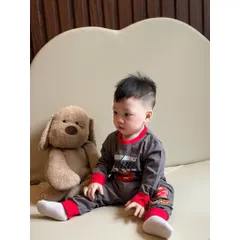 Quần áo dài tay, det bộ thu đông chất cotton dài tay hoạ tiết oto MCQueen cho bé trai 6-27kg