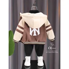 XẢ HÀNG- Áo khoác bé trai, áo khoác nỉ bông khóa mũ Hoodie NNYY dày dặn xịn xò