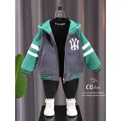 XẢ HÀNG- Áo khoác bé trai, áo khoác nỉ bông khóa mũ Hoodie NNYY dày dặn xịn xò