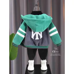 XẢ HÀNG- Áo khoác bé trai, áo khoác nỉ bông khóa mũ Hoodie NNYY dày dặn xịn xò