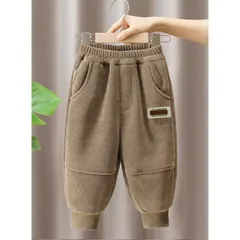 Quàn dài bé trai, quần nhung tăm dày dặn tem túi cho bé 8-20kg