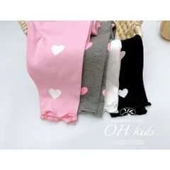 Quần legging cho bé gái, quần legging chất cotton họa tiết tim in tràn cho bé