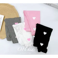 Quần legging cho bé gái, quần legging chất cotton họa tiết tim in tràn cho bé