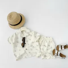 Quần áo bé trai, set bộ đũi cây dừa đi biển cho bé 10-30kg