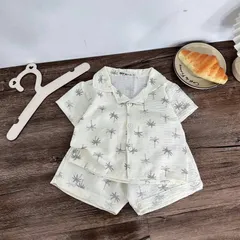 Quần áo bé trai, set bộ đũi cây dừa đi biển cho bé 10-30kg