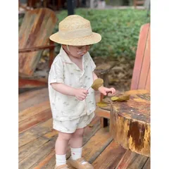 Quần áo bé trai, set bộ đũi cây dừa đi biển cho bé 10-30kg