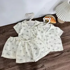 Quần áo bé trai, set bộ đũi cây dừa đi biển cho bé 10-30kg