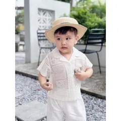 Quần áo bé trai, set bộ quần áo vest đi biển cho bé 10-30kg