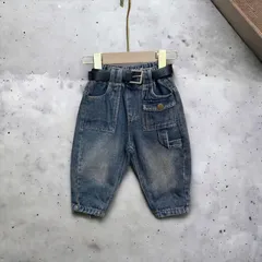 Quần dài bé trai, quần Jean dáng baggy túi xoắn dây sành điệu cho bé 10-30kg
