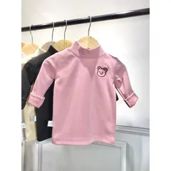 Áo giữ nhiệt cho bé, áo nỉ cổ 3 phân thêu gấu hàng Quảng Châu xịn xò cho bé trai, bé gái