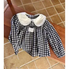 Quần áo bé gái, set bộ áo thô đũi kẻ caro kèm quần jean ống rộng cho bé 10-20kg
