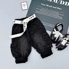 Quần dài bé trai, quần Jean chính phẩm mềm mại túi hộp 2 bên sườn cho bé 10-30kg