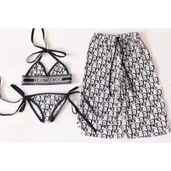 Đồ bơi bé gái, set bikini 3ct: bộ bikini 2 mảnh và quần xuông dài DIIOOR sang chảnh cho bé 8-30kh