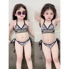 Đồ bơi bé gái, set bikini 3ct: bộ bikini 2 mảnh và quần xuông dài DIIOOR sang chảnh cho bé 8-30kh