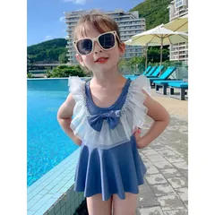 Đồ bơi bé gái, bikini body váy bèo voan và nơ cho bé 10-20kg