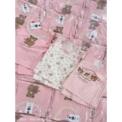 Quàn áo bé gái, set bộ sát nách chất cotton họa tiết gấu nâu cho bé 8-22kg