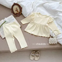 Bộ thu đông bé gái, set bộ tăm lạnh áo dáng baby doll bèo vai kèm quần cho bé