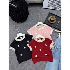 Quần áo bé gái, set áo tăm cổ ren kèm quần jean suông cho bé 13-38kg