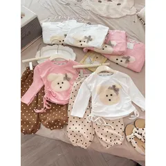 Quần áo thu đông bé gái, set bộ áo zip thêu đắp gấu đeo nơ kèm quần nỉ 2 da chấm bi cho bé 10-22kg