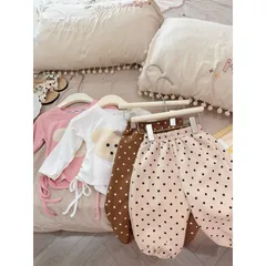 Quần áo thu đông bé gái, set bộ áo zip thêu đắp gấu đeo nơ kèm quần nỉ 2 da chấm bi cho bé 10-22kg