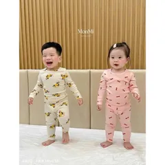 Quần áo thu đông cho bé, set bộ quần áo dài tay chất zip họa tiết ô tô và nơ cho bé trai, bé gái từ 8-20kg