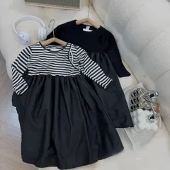 Váy bé gái, váy thu đông cotton zip cắt out phối chân váy thô dài bồng bềnh sang chảnh cho bé 12-30kg
