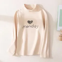 Áo giữ nhiệt cho bé, áo giữ nhiệt cổ 3 phân chất nỉ họa tiết MONDAY cho bé trai, bé gái size 6-18kg