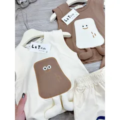 Quần áo bé trai, set bộ sát nách chất cotton thêu đắp hình cho bé 10-28kg