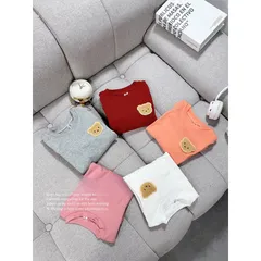 Áo giữ nhiệt cho bé, áo giữ nhiệt cốt tròn chất zip thêu gấu cho bé trai và bé gái