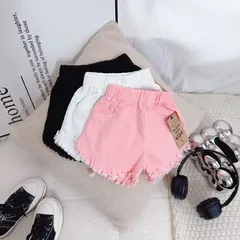 Quần short bé gái, quần short kaki tua rua mẫu mới cho bé 12-25kg