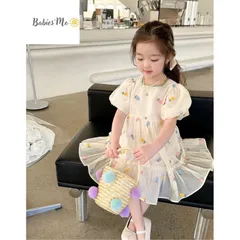 Váy bé gái, váy tơ hoa công chúa nơ xanh cho bé 10-22kg