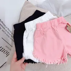 Quần short bé gái, quần short kaki tua rua mẫu mới cho bé 12-25kg