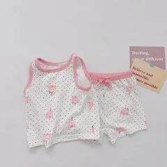 Đồ bộ bé gái, set bộ sát nách chất cotton họa tiết MY FOVOURITE FOOD cho bé 8-20kg