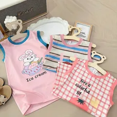 Váy bé gái, váy cotton dáng suông in hình dễ thương cho bé 8-20kg