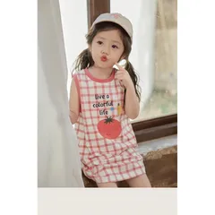 Váy bé gái, váy cotton dáng suông in hình dễ thương cho bé 8-20kg