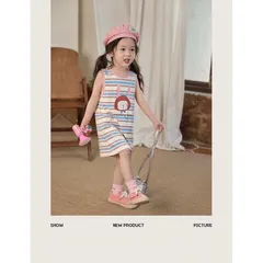 Váy bé gái, váy cotton dáng suông in hình dễ thương cho bé 8-20kg
