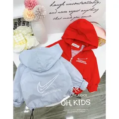 Áo khoác cho bé, áo khoác gió 2 lớp có mũ NIIKE cho bé trai, bé gái 10-22kg