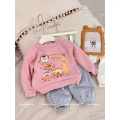 Quần áo thu đông bé gái, set bộ đài tay chất nỉ 2 da họa tiết bánh ngọt cho bé 10-30kg