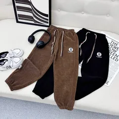 Quần dài bé gái, quần nỉ nhung QC thêu gấu TRANSMLU cho bé 18-40kg