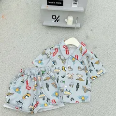 Quần áo bé trai, set bộ quần áo chất thô đi biển cho bé 10-30kg