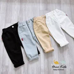 Quần kaki dài 1 cúc cho bé trai, chất kaki thô Quảng Châu loại 1 cho bé 20-35kg