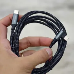 Cáp Sạc Nhanh C to C CableCreation 100W – Đầu Gập 90 Độ Chữ L, Vỏ Bọc Dù Bện Siêu Bền (0,5-1-2m ) (P134316)